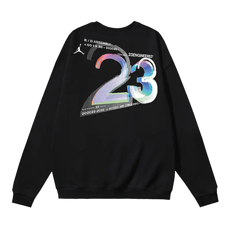 Sweatshirt Jordan 23Engineered Noir dos - graphic 23 holographique