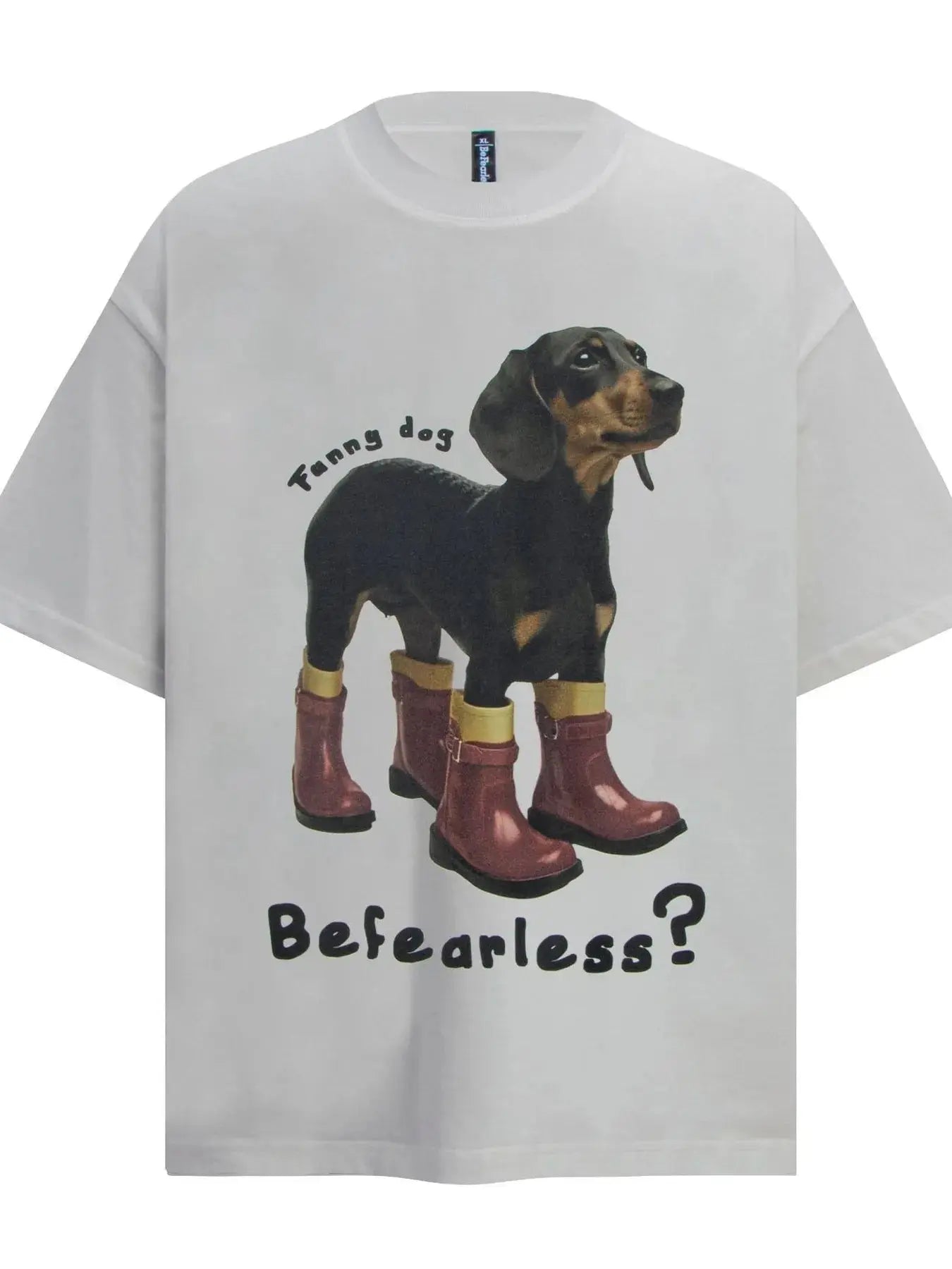 T-Shirt Casual Col Rond « Chien Rigolo » Homme  COOLANDBAG