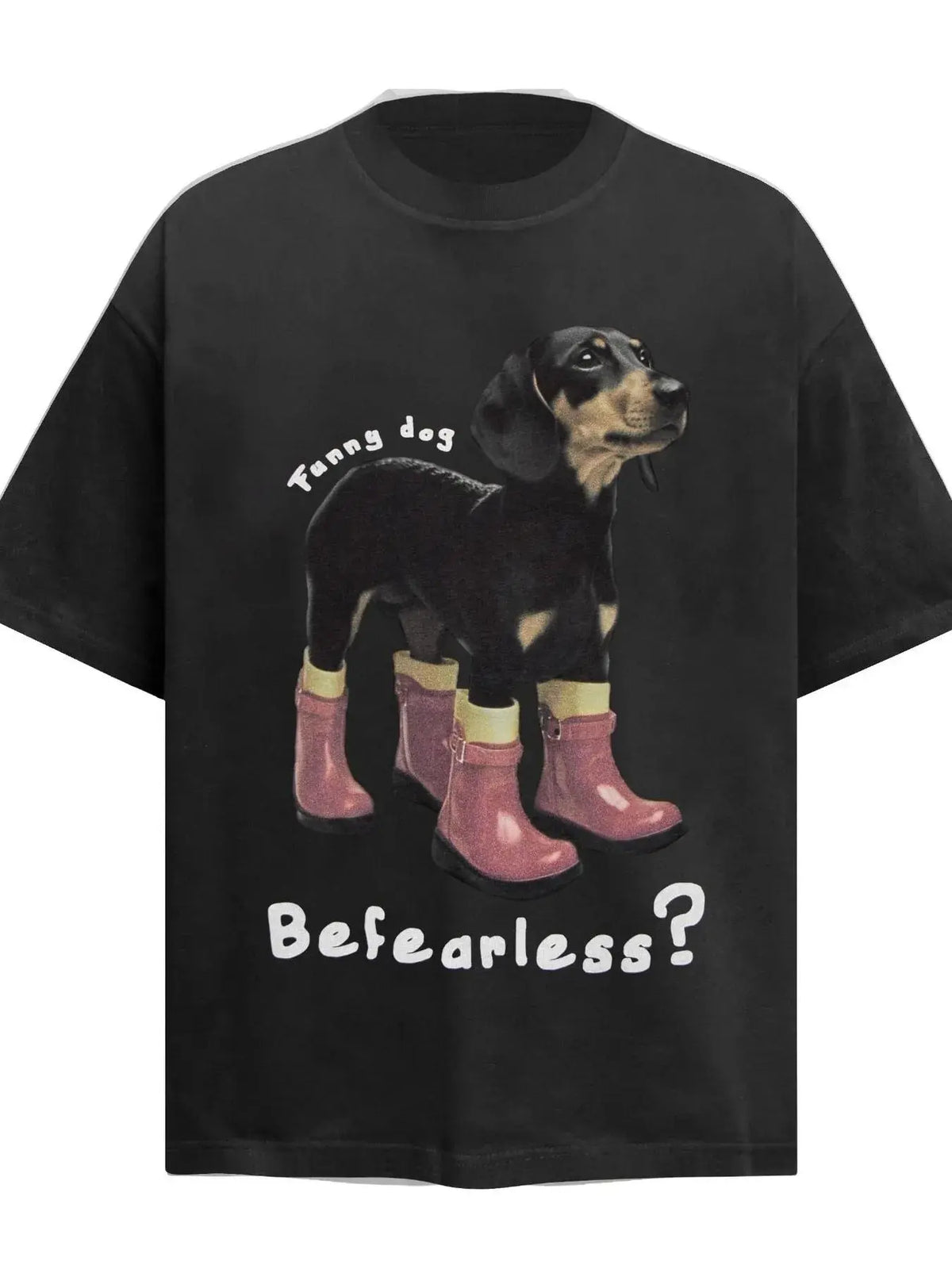 T-Shirt Casual Col Rond « Chien Rigolo » Homme  COOLANDBAG