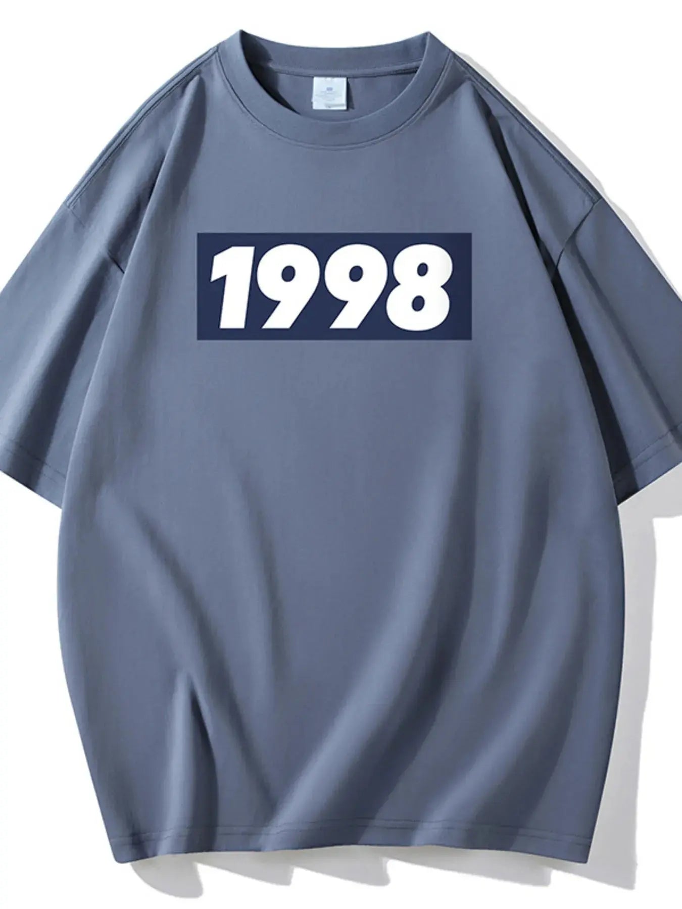 T-Shirt Col Rond Graphique « 1998 » Grande Taille Homme  COOLANDBAG