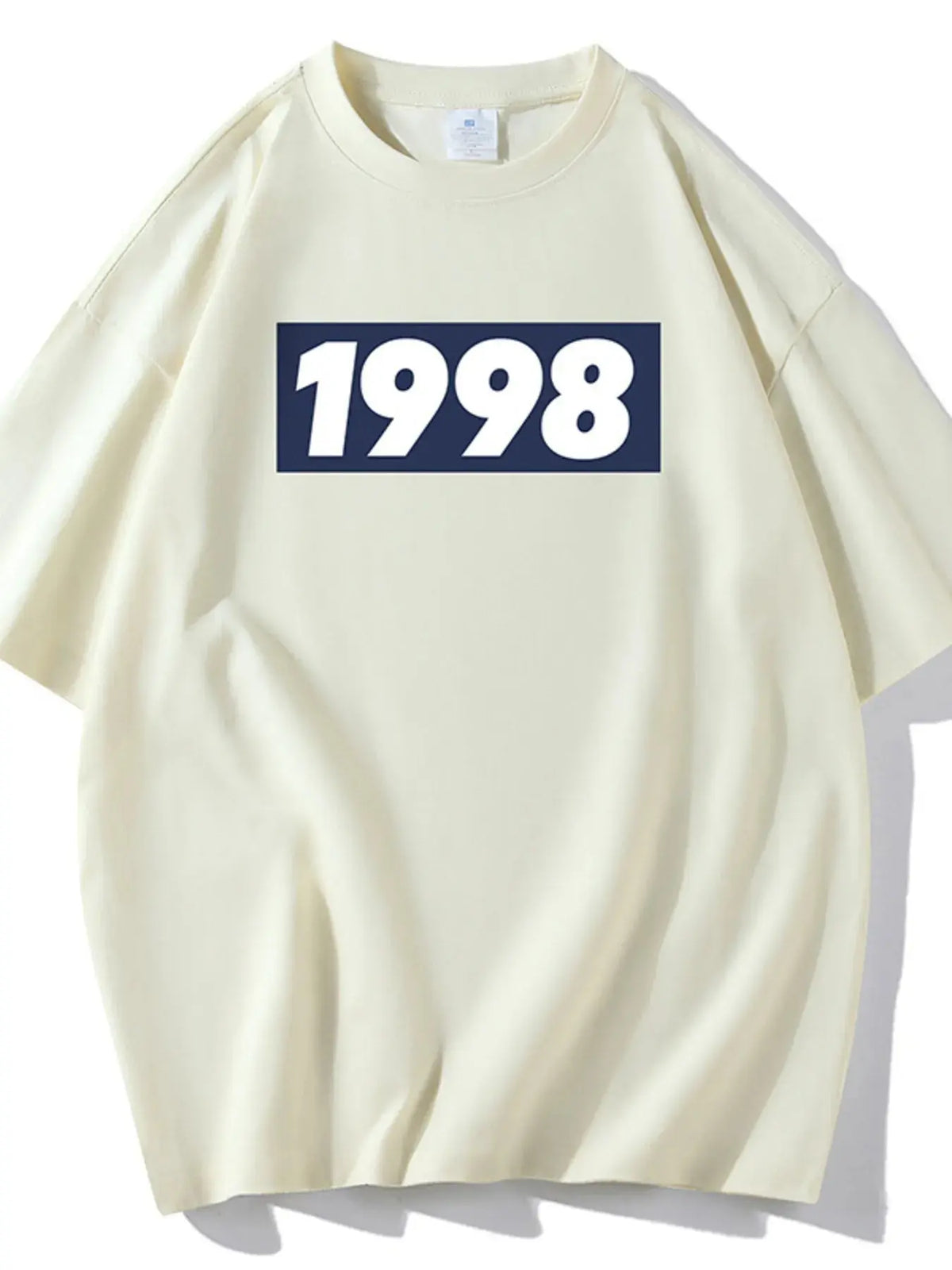 T-Shirt Col Rond Graphique « 1998 » Grande Taille Homme  COOLANDBAG