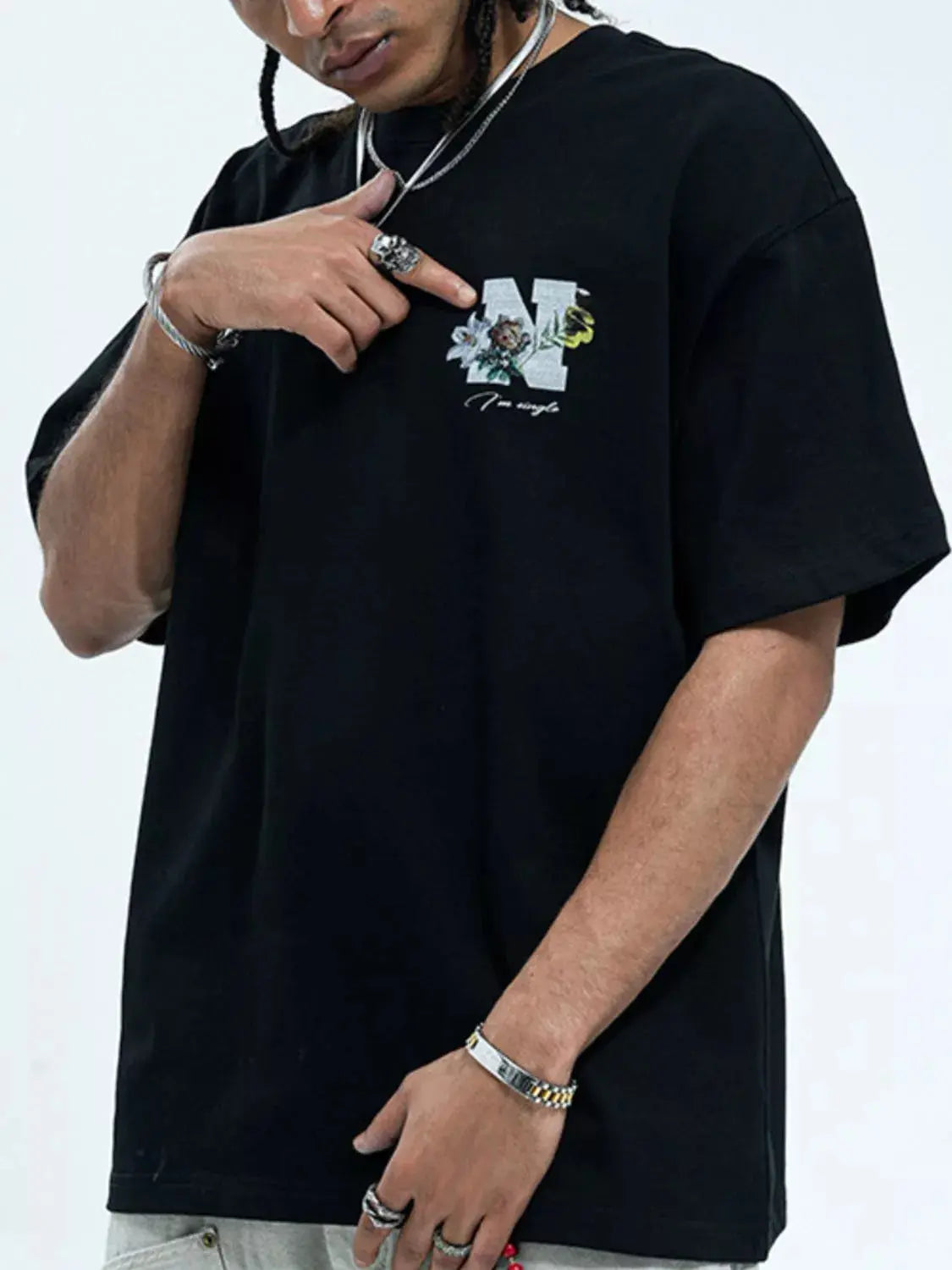 T-Shirt Col Rond Manches Courtes Homme  COOLANDBAG