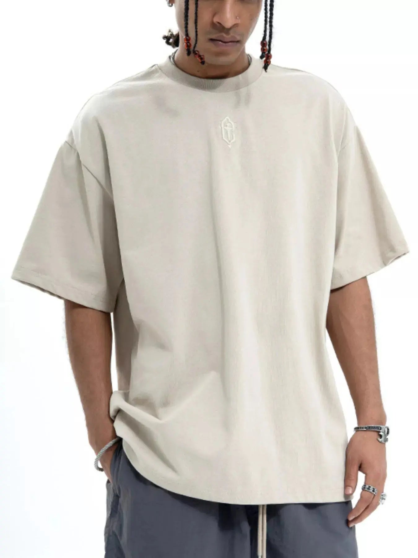 T-Shirt Col Rond Manches Mi-Longues Homme  COOLANDBAG