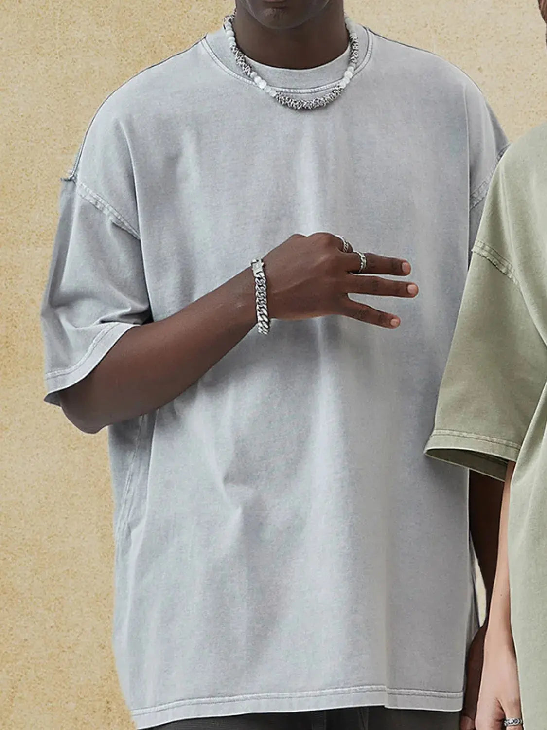 T-Shirt Col Rond Manches Mi-Longues Homme  COOLANDBAG