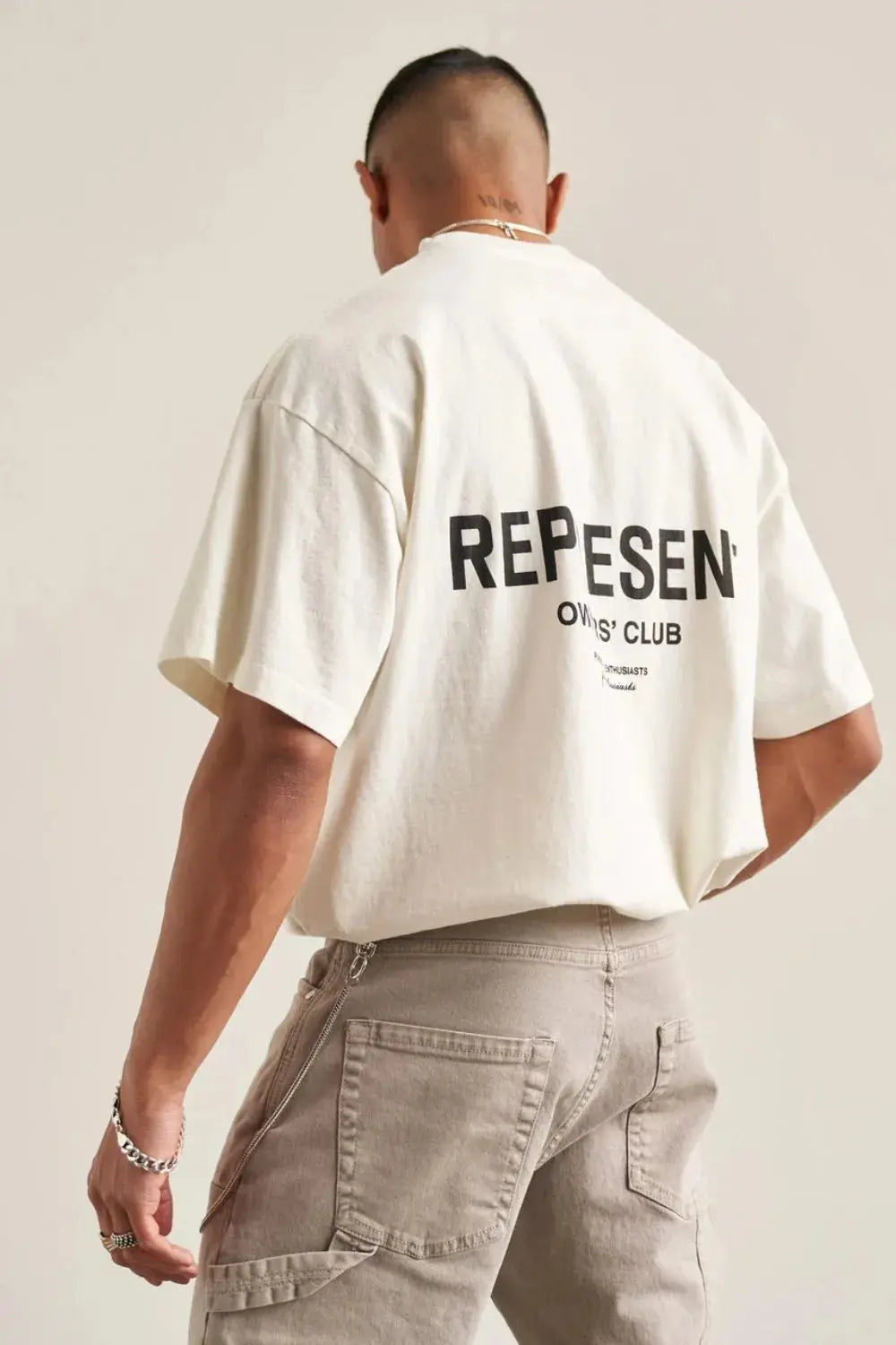 T-Shirt Col Rond Manches Mi-Longues Imprimé Lettres Grande Taille Homme  COOLANDBAG