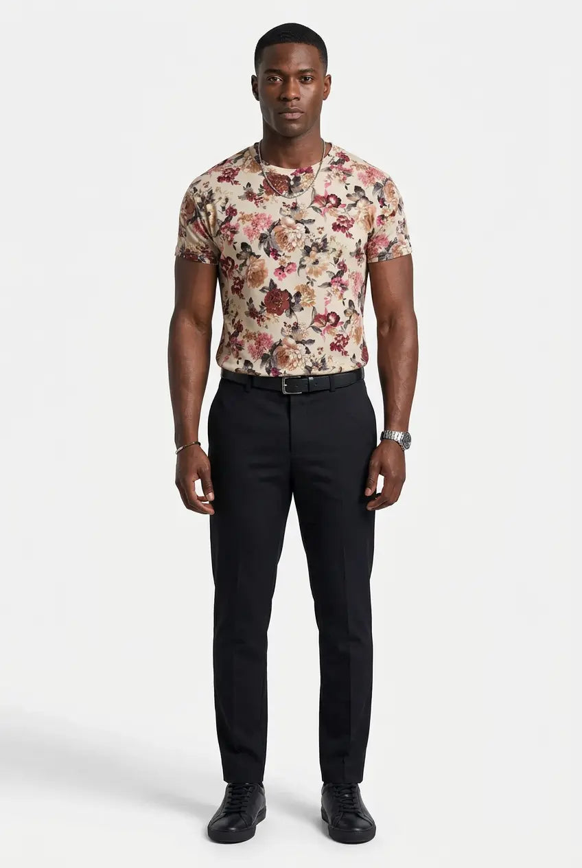 T-Shirt Coupe Ajustée Imprimé Floral  COOLANDBAG