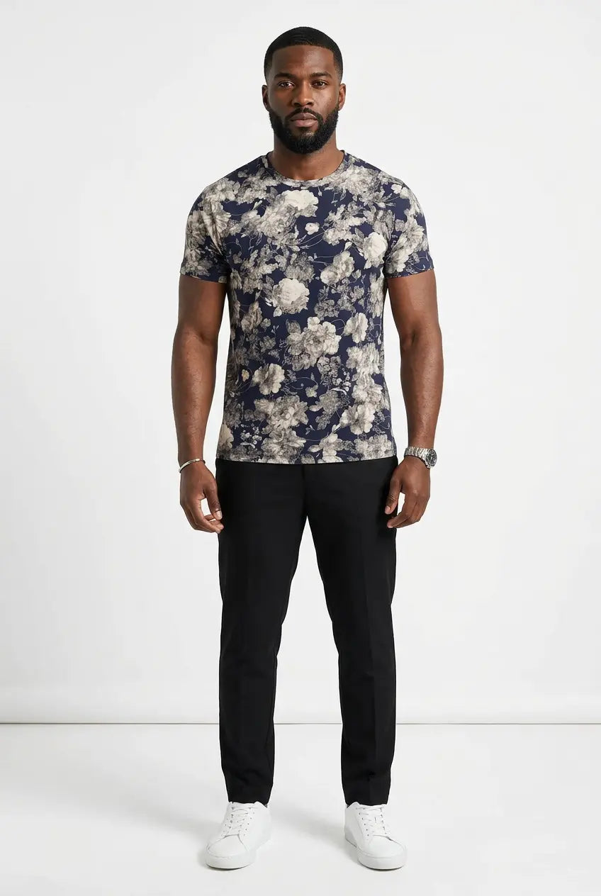 T-Shirt Coupe Ajustée Imprimé Floral  COOLANDBAG
