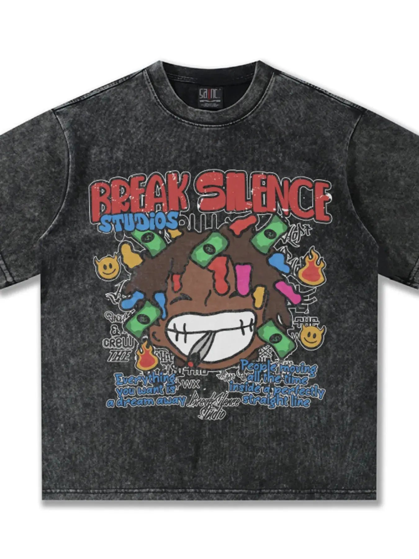 T-Shirt Coupe Décontractée Graphique « Break Silence » Homme  COOLANDBAG