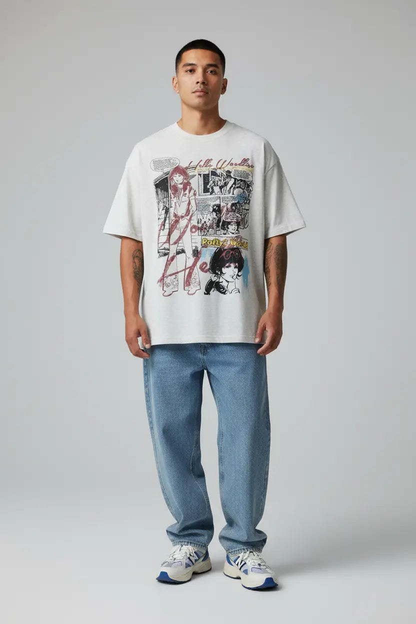 T-Shirt Graphique Manches Courtes Oversize  COOLANDBAG