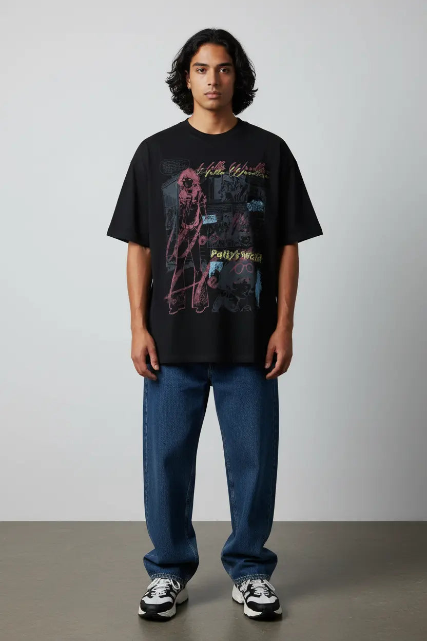 T-Shirt Graphique Manches Courtes Oversize  COOLANDBAG