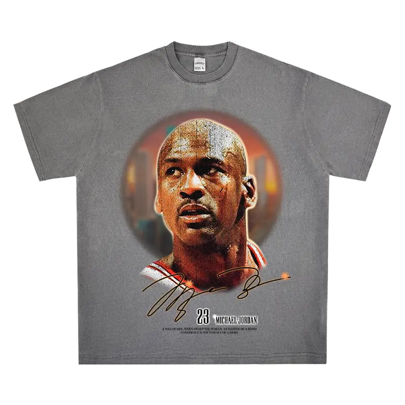 T-shirt Michael Jordan #23 Gris streetwear vintage