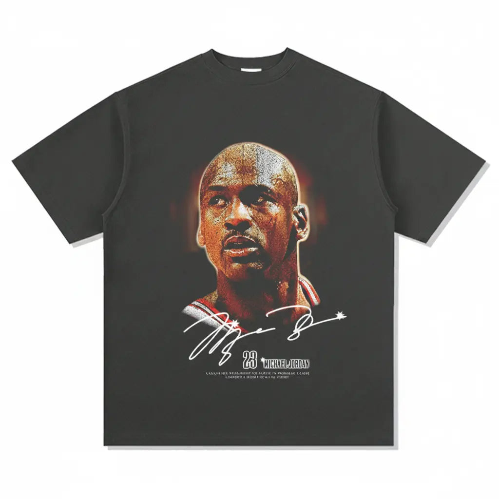 T-shirt Michael Jordan Gris Foncé fond blanc
