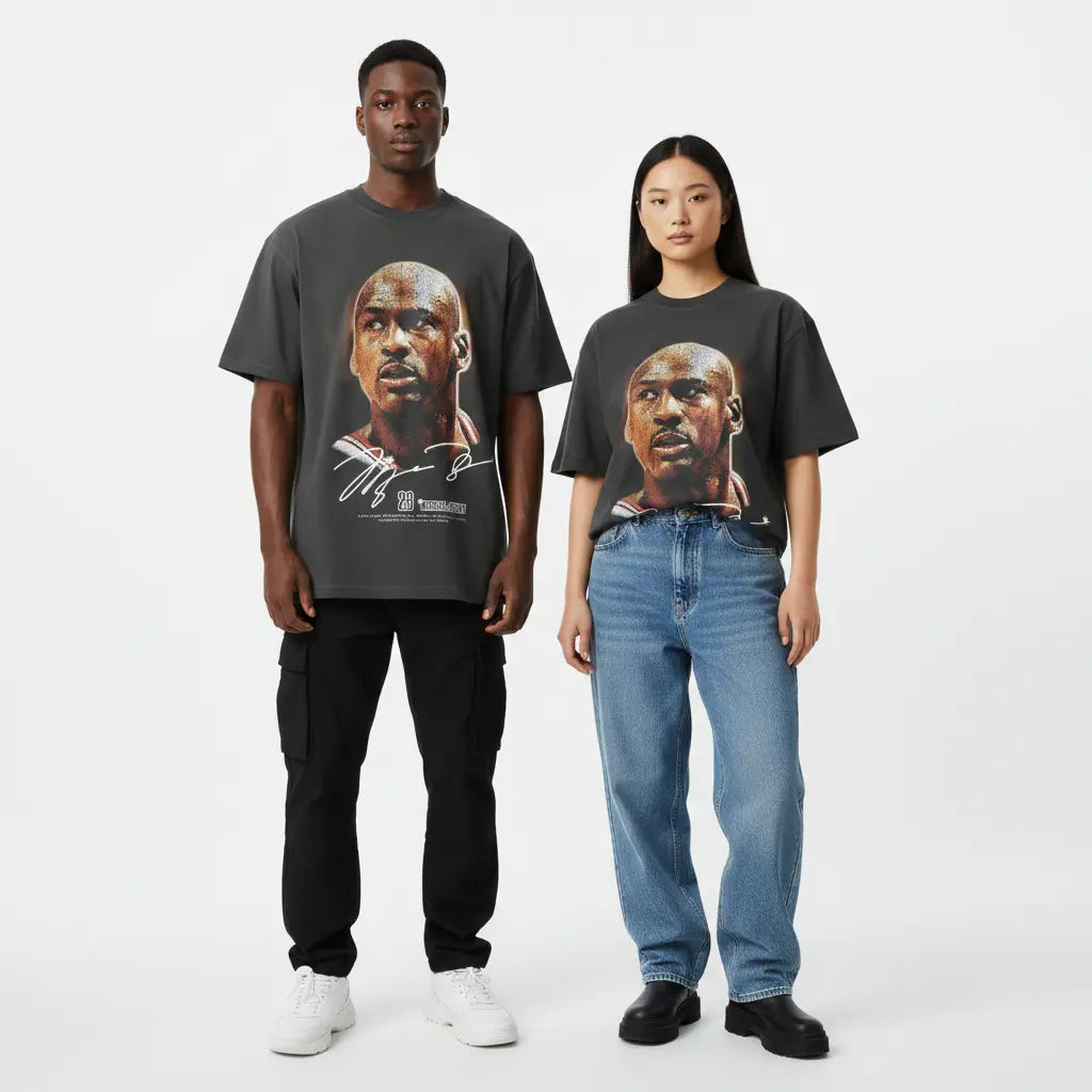 T-shirt Michael Jordan Gris Foncé - Homme et Femme