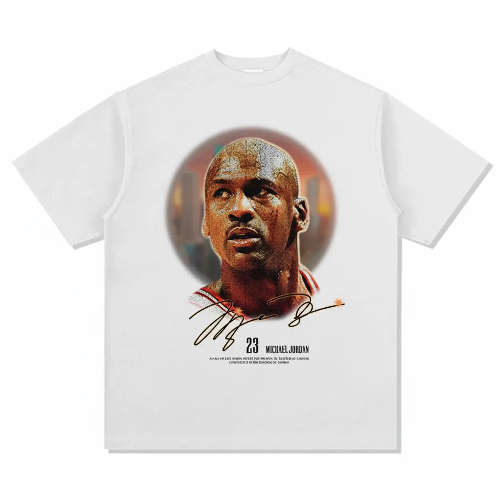 T-shirt Michael Jordan Blanc fond blanc