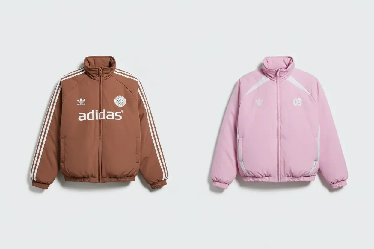 Veste Adidas réversible - Côtés marron et rose