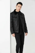 Veste Grande Taille Col Fourrure Boutons Pression  COOLANDBAG