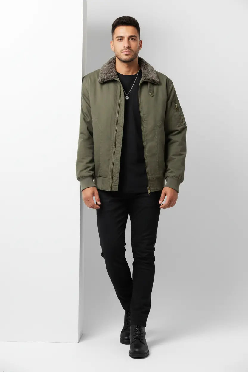 Veste Zippée Doublure Sherpa Grande Taille  COOLANDBAG