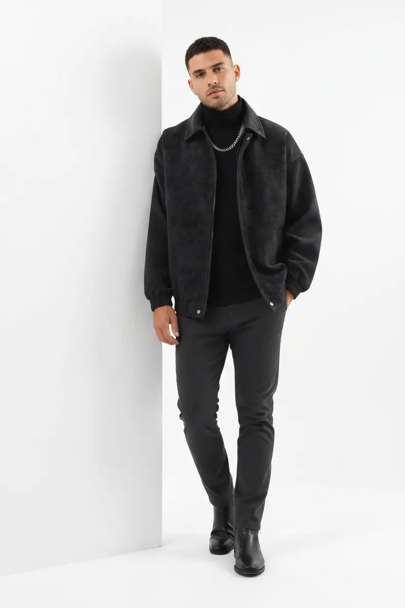 Veste en Cuir Zippée Grande Taille  COOLANDBAG