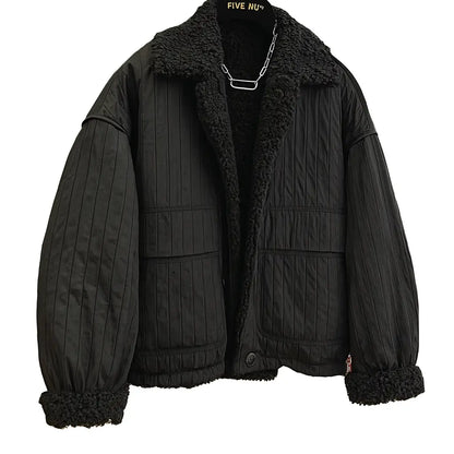 Veste polaire noire oversize  COOLANDBAG