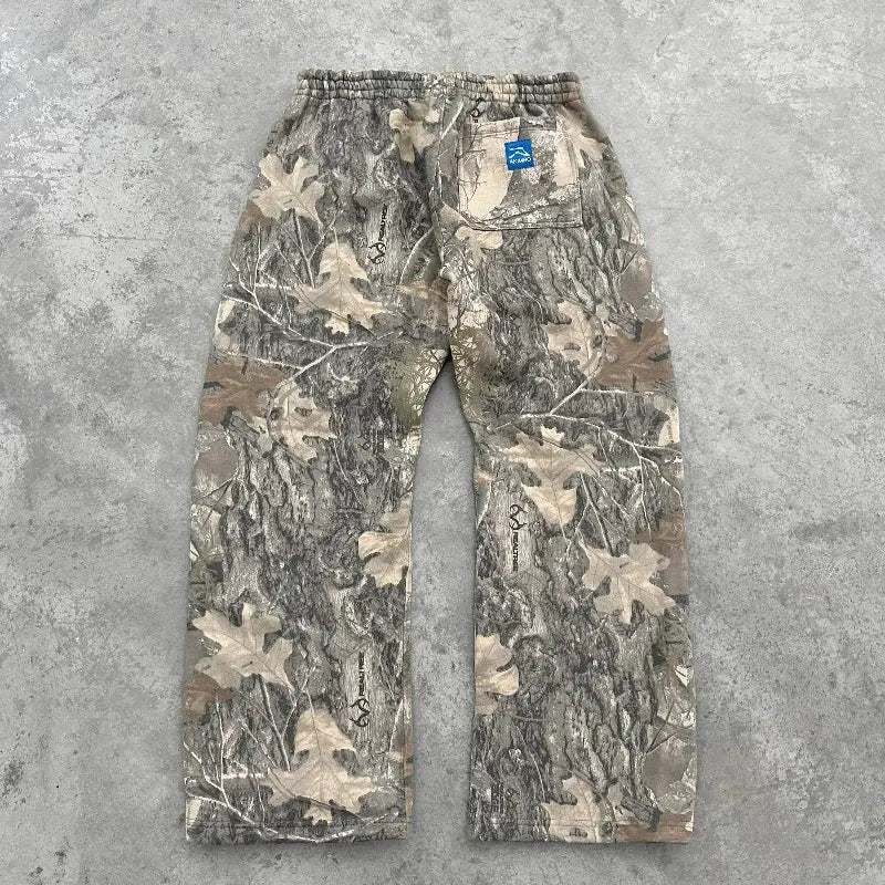 Y2K – pantalon de Camouflage tendance pour homme, gothique, rétro, branche, unisexe, Streetwear, Style américain, rue, ample, droit, survêtement  COOLANDBAG