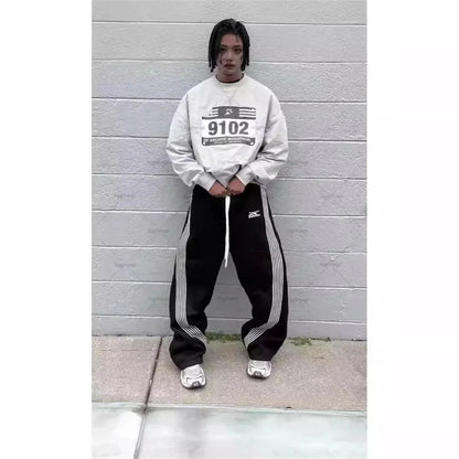 Y2k brodé noir gris pantalons décontractés camouflage fonctionnel tactique fonctionnel hommes femmes Premium Jogging cordon pantalons de survêtement  COOLANDBAG