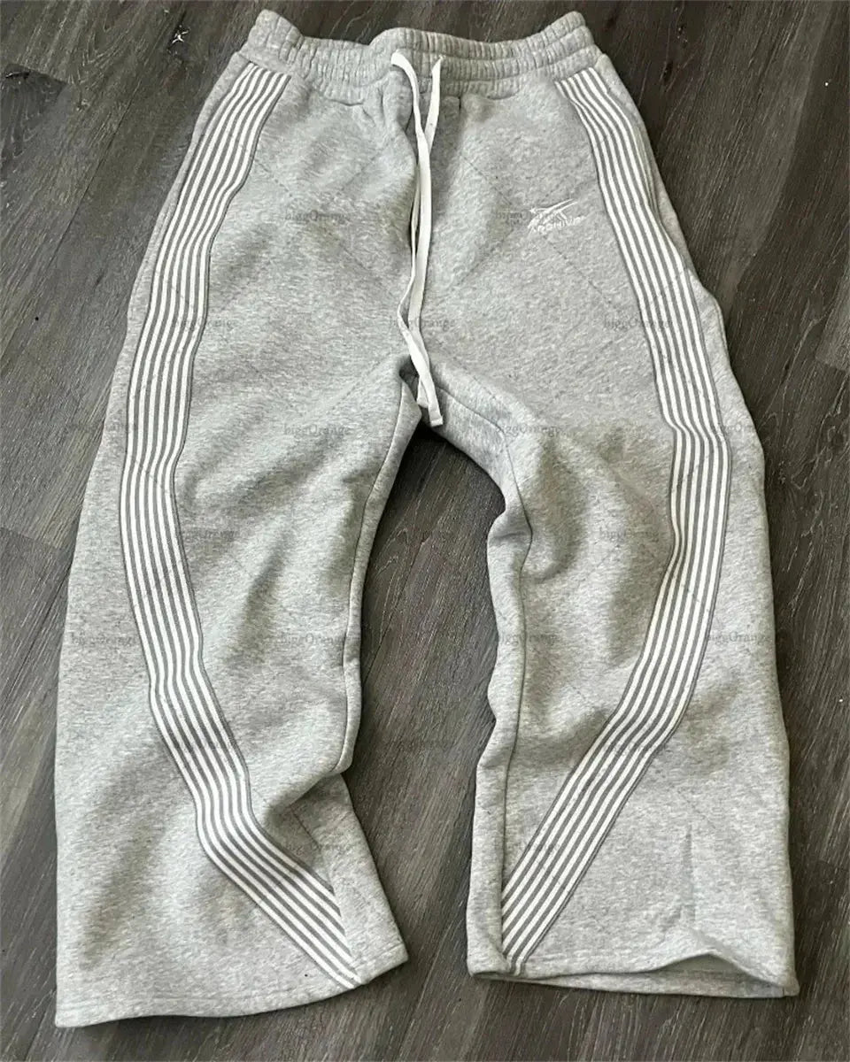 Y2k brodé noir gris pantalons décontractés camouflage fonctionnel tactique fonctionnel hommes femmes Premium Jogging cordon pantalons de survêtement  COOLANDBAG