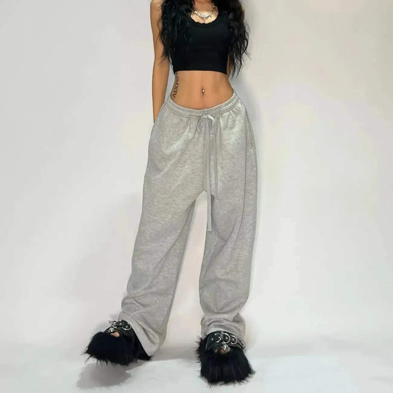 Y2k brodé noir gris pantalons décontractés camouflage fonctionnel tactique fonctionnel hommes femmes Premium Jogging cordon pantalons de survêtement  COOLANDBAG