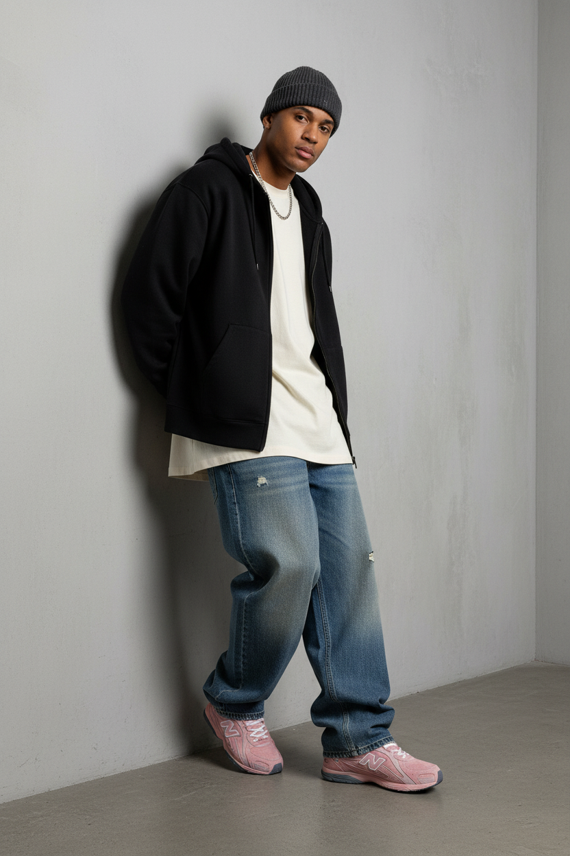 Mannequin homme debout appuyé contre mur