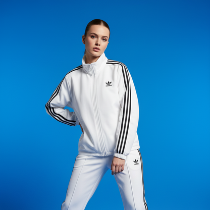 Mannequin veste blanche fond bleu